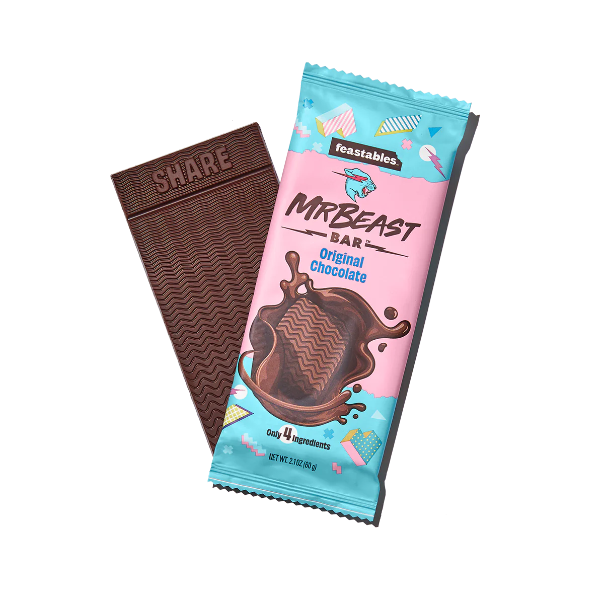 Mr. Beast Feastables Mini Chocolate Bars Bag Of 50 NEW