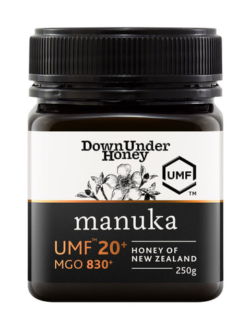 Down Under Manuka UMF™ 20+MGO 830+ Honey of New Zealand (Monofloral) - 250g