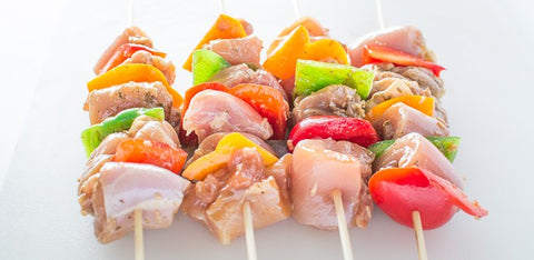 3 Skewers Chicken kebabs 300g