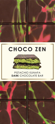 Choco Zen Pistachio Kunafa Dark Dubai Chocolate Bar 190g