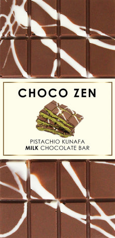 Choco Zen Pistachio Kunafa Milk Dubai Chocolate Bar 100g