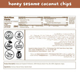 Reelfruit Organic, Vegan & Gluten Free Honey Sesame Toasted Coconut Chips 100g Combo (Pack of 5)