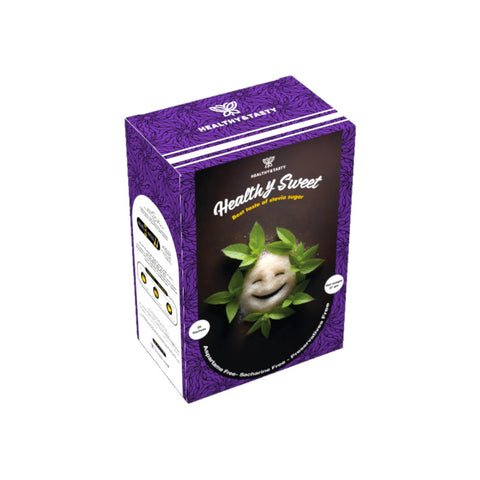 Healthy & Tasty Stevia Natural Sweetener Powder from Stevia Leaves, Zero Calorie  (25 Sachets X 1.5g) 37.5g