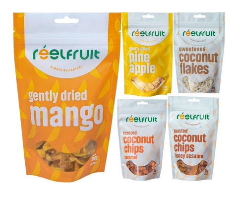 Reelfruit Organic, Vegan & Gluten Free Coconut Chips Variety Pack