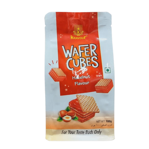 Kravour Hazelnut Wafer Cubes 100g