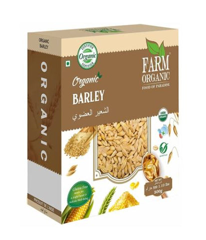 Farm Organic Gluten Free Barley Whole 500g - QualityFood