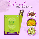 Herbs N Root Arjuna Instant Green Tea | Blackcurrant Flavour | For Healthy Heart | 50g (25 Sticks x 2g) - QualityFood