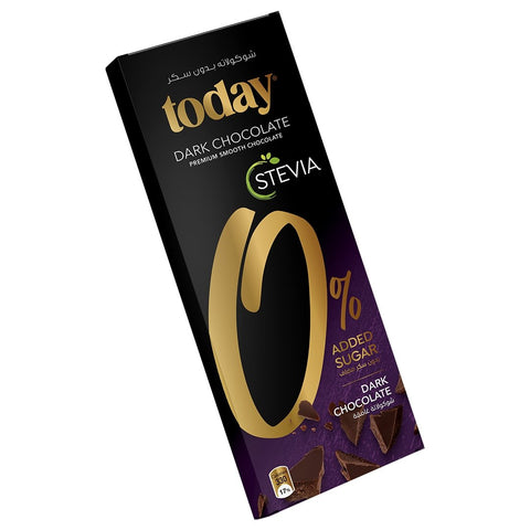Stevia Dark Chocolate Zero Added Sugar 65g - QualityFood